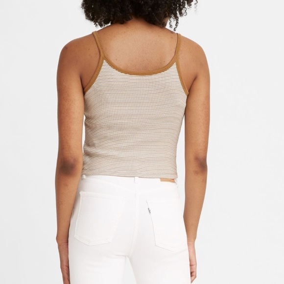 NWT Levi’s Takeout Striped Cropped Tank Top - Picture 2 of 6